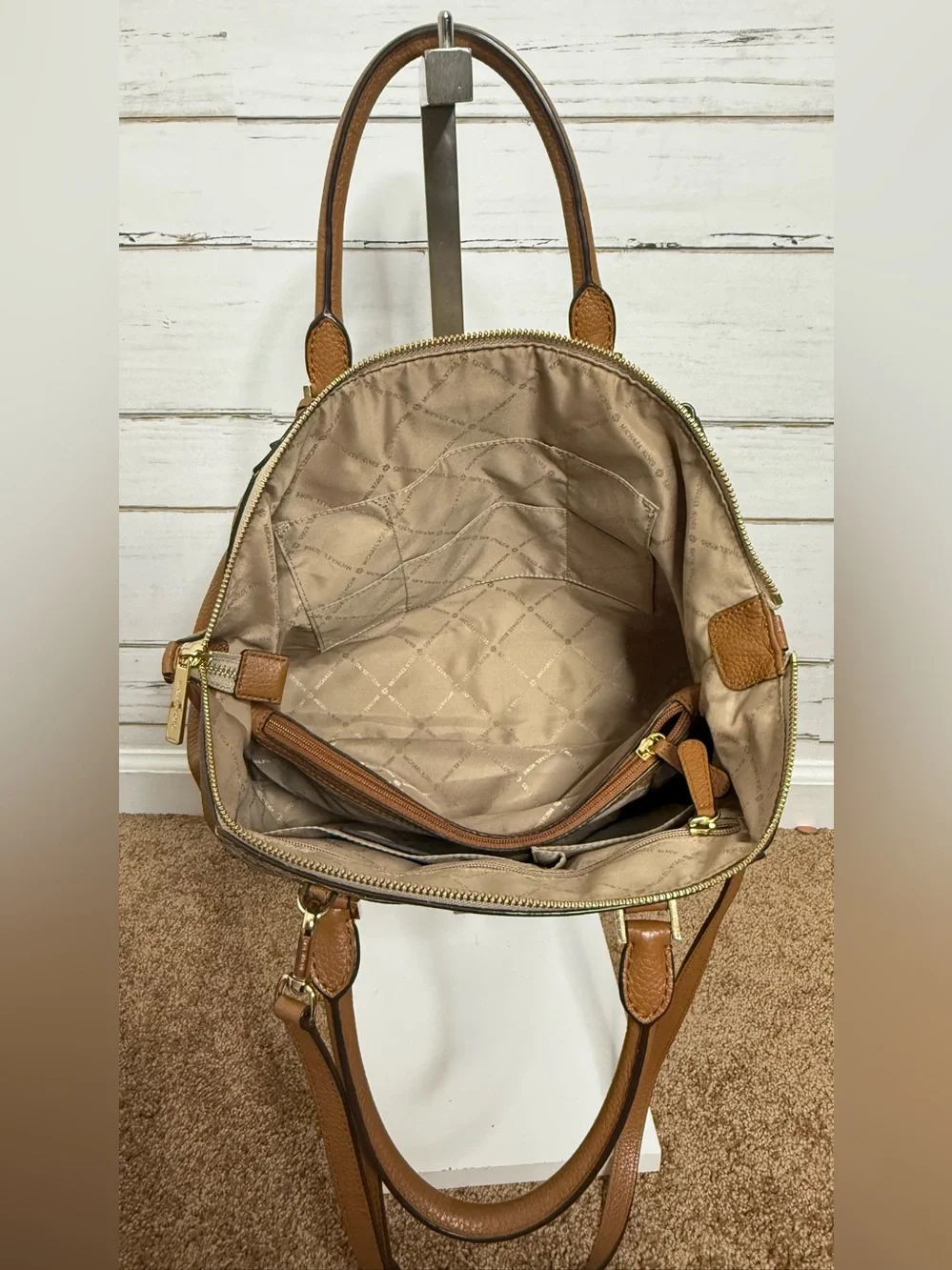 Michael Kors Signature Logo Satchel Crossbody